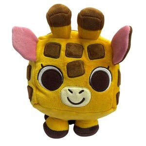 BIG Games Pet Simulator 99 Giraffe Plush Yellow Brown Square Stuffed Animal 8"